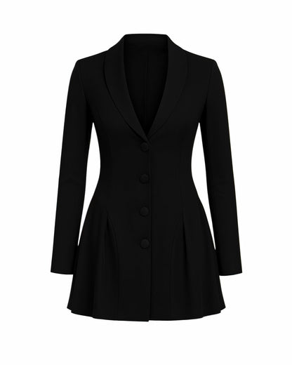 KLEA Structured Button-Up Blazer Dress