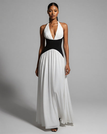 VESKA Halter Maxi Dress