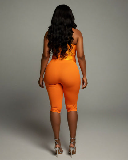 ELLIE Strapless Ring Detail Top & Capri Pants